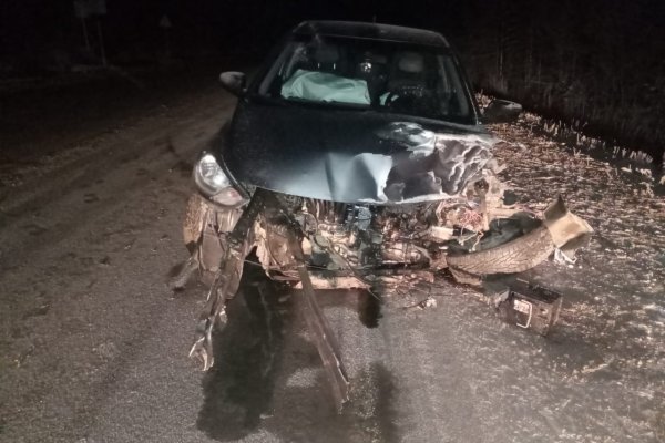 В Корткеросском районе нетрезвый водитель Hyundai врезался в Subaru
