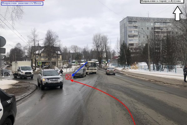 В Сыктывкаре водитель Datsun on-DO не пропустил Skoda Rapid на перекрестке